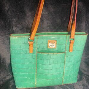 Dooney & Bourke green croc tote Lexington Shopper pre-owned